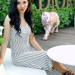 Black and white jumpsuit
